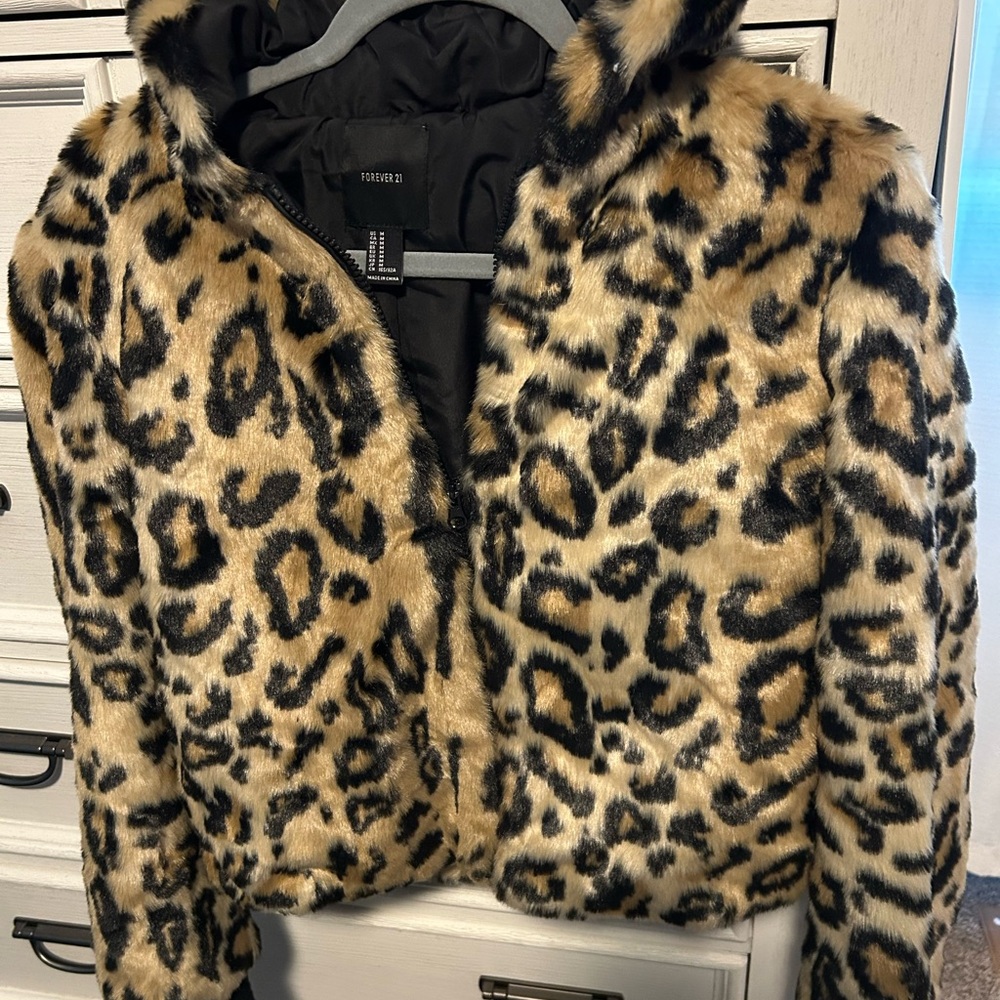 Forever 21 Brown and Black Teddy Jacket